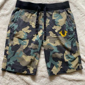 True Religion Camo Sweat Shorts